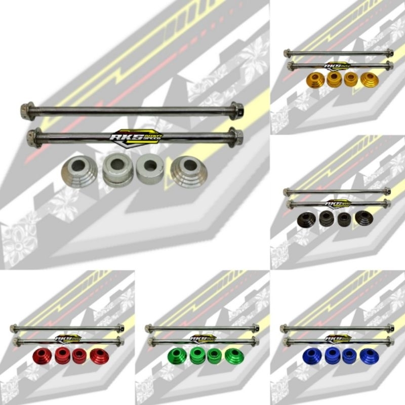 As roda depan belakang Suzuki Satria Fu motif probolt set boshing tromol depan belakang