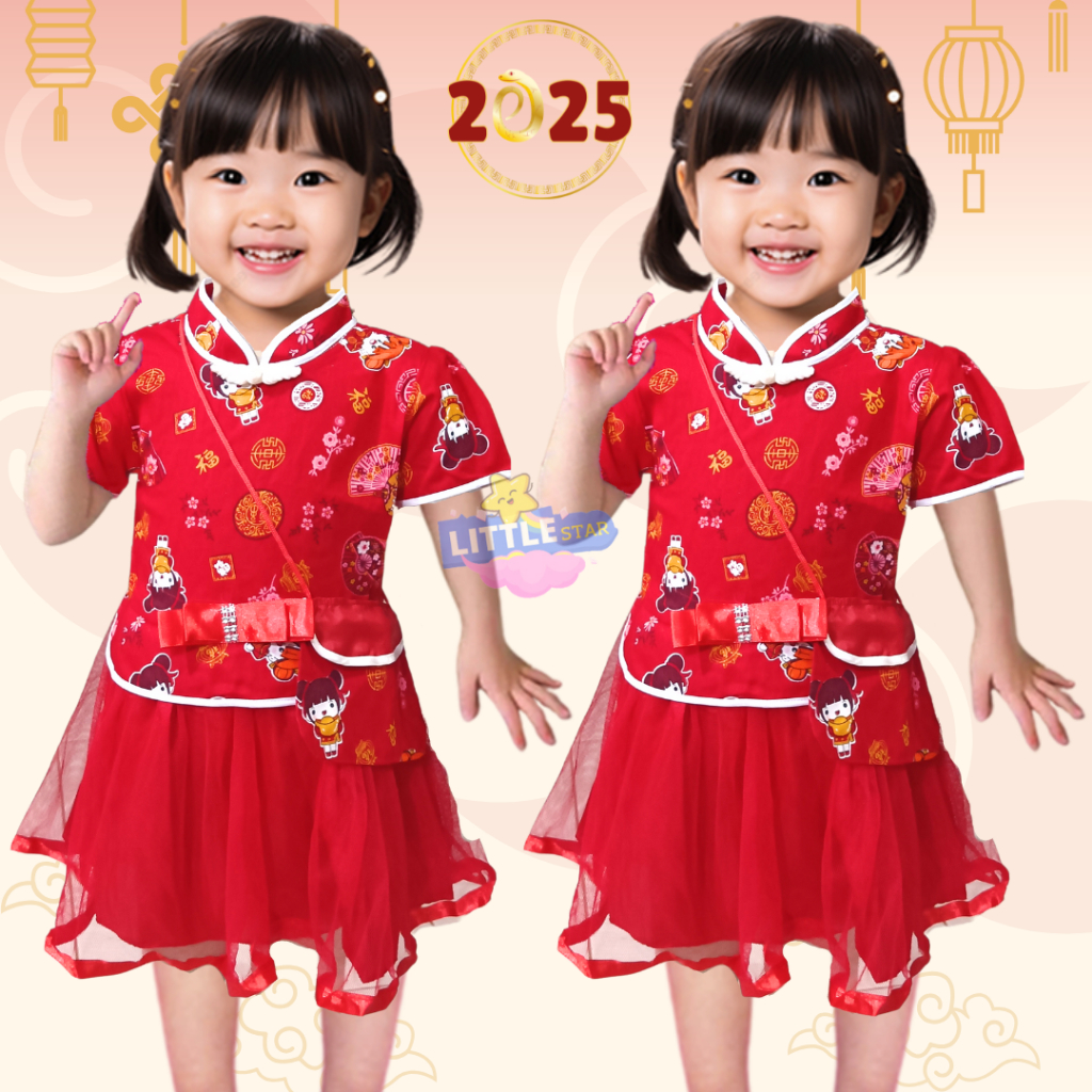 DRESS ANAK PEREMPUAN CHEONGSAM BAJU CINA ANAK / BAJU CHEONGSAM ANAK PEREMPUAN