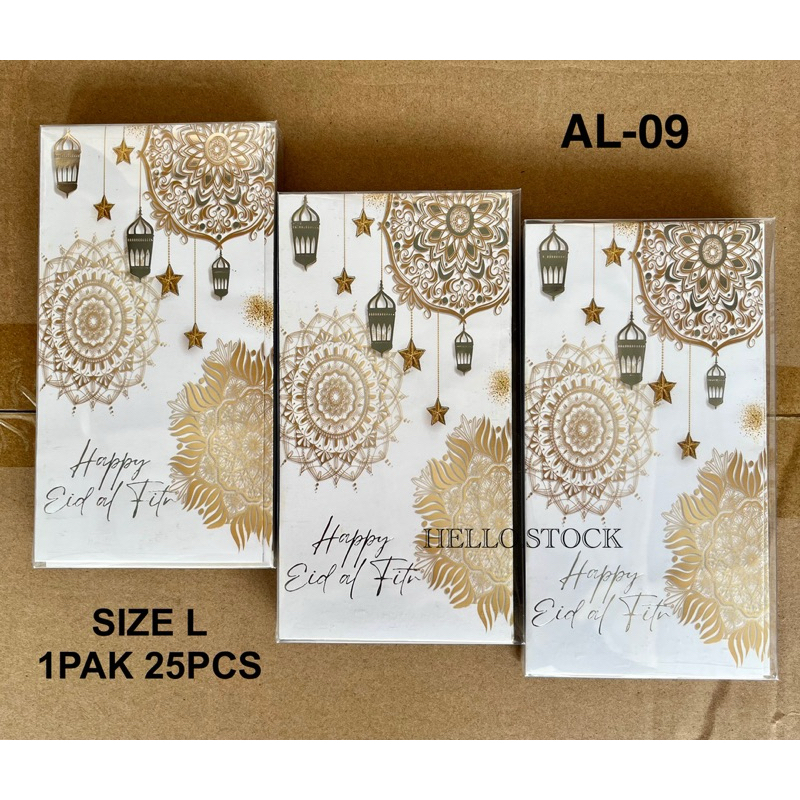 

Amplop Lebaran Idul Fitri Ukuran Besar 8,5Cm x 16Cm Isi 25Pcs Uang Tanpa Dilipat Kemasan Mika Kemasan Mika Kualitas Premium