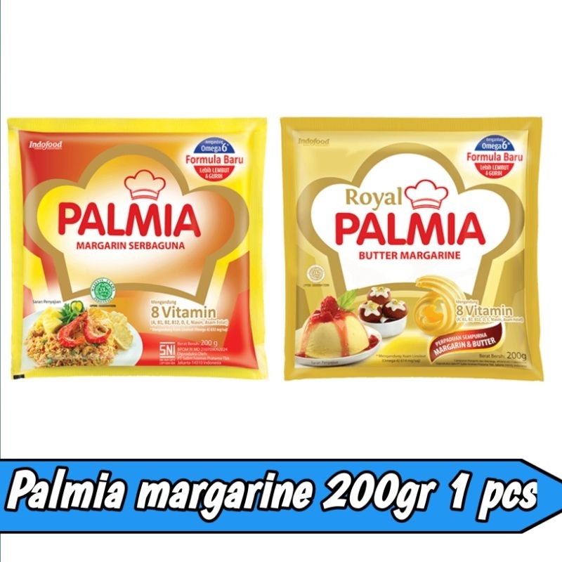 

Palmia margarine Royal butter & serbaguna 200gr 1 pcs