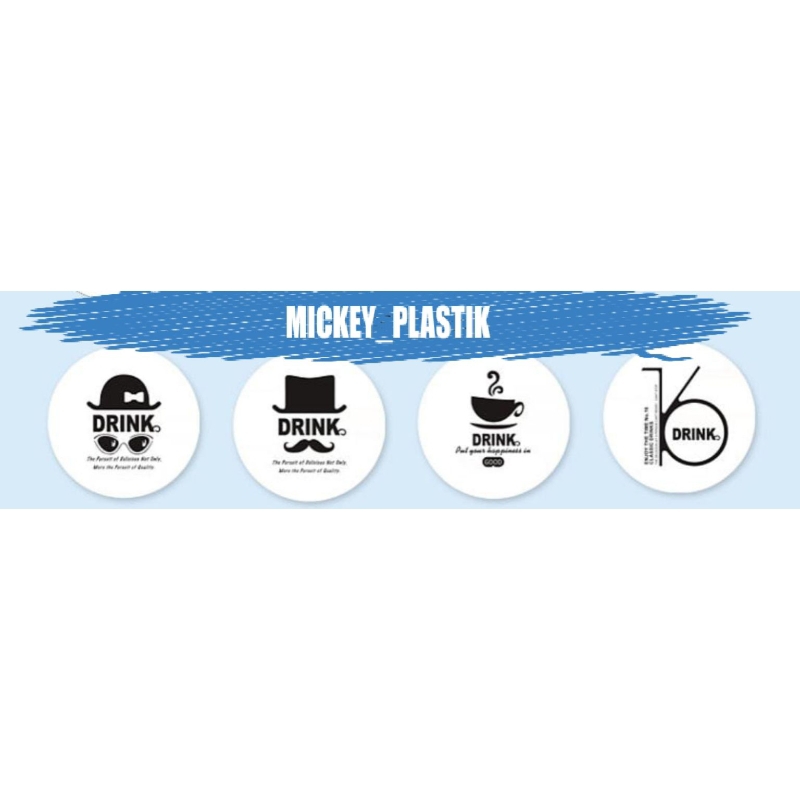 LID CUP SEAL CUP / TUTUP SEGEL GELAS MINUMAN / CUP SEALER PRESS MOTIF DRINK PUTIH / 4IN1 / DRINK HIT