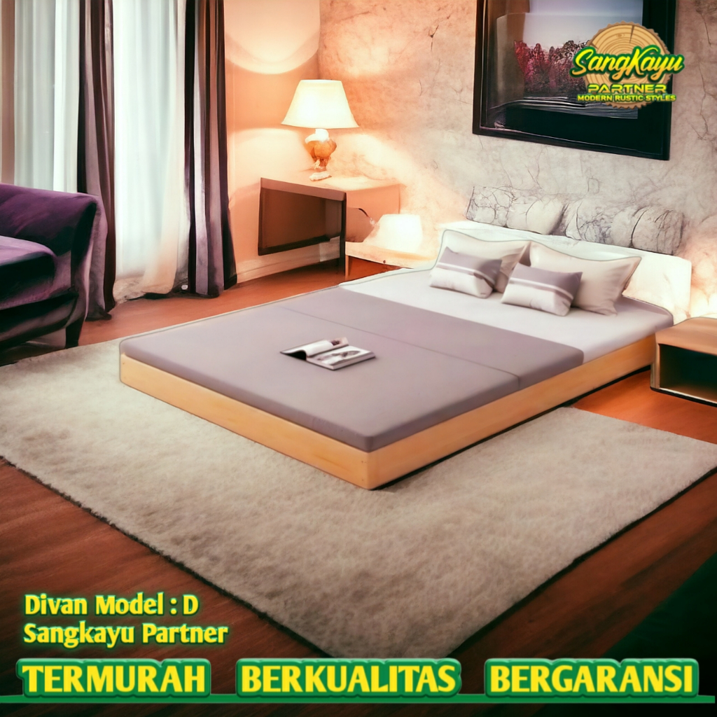 SangKayu Partner TERMURAH Divan kayu minimalis Divan Model D dipan kayu minimalis ranjang kayu Divan