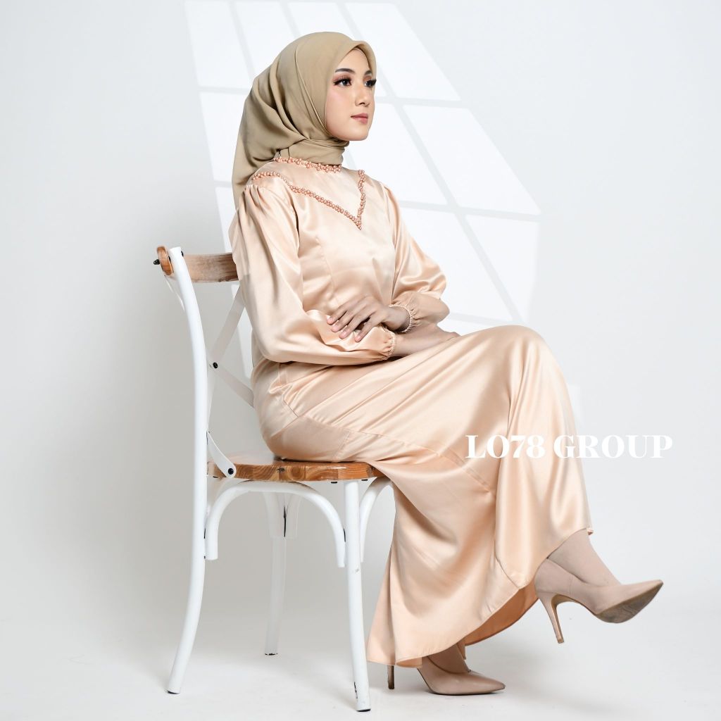 Calendula dress gamis pesta (READY STOCK ) DRESS BURGUNDY DRESS DENIM | DRESS GAMIS bridesmaid ready