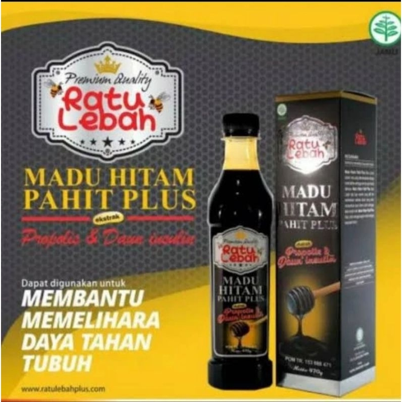 

Madu Hitam Pahit Plus Ratu Lebah 470gr