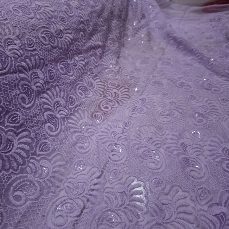 kain sifon bordir - kain chiffon bordir - kain sifon bordir Payet - kain butik