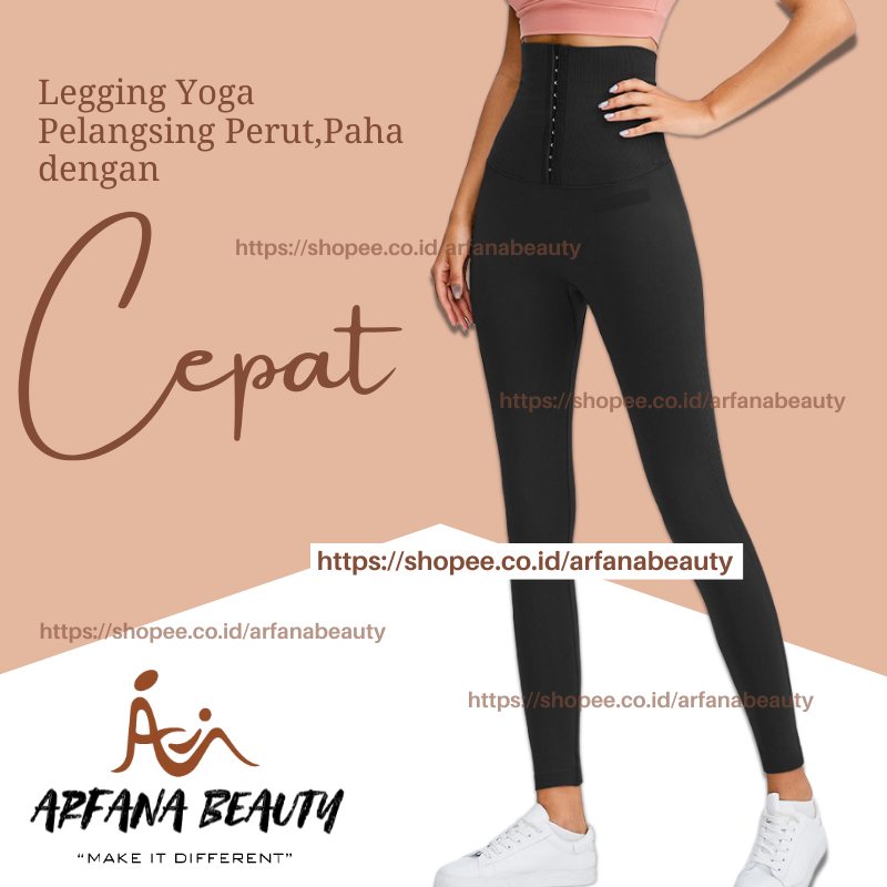 Korset Celana Pelangsing Pengecil Perut Buncit LEGGING YOGA Leging Laging Lejing Olahraga Sport Sena