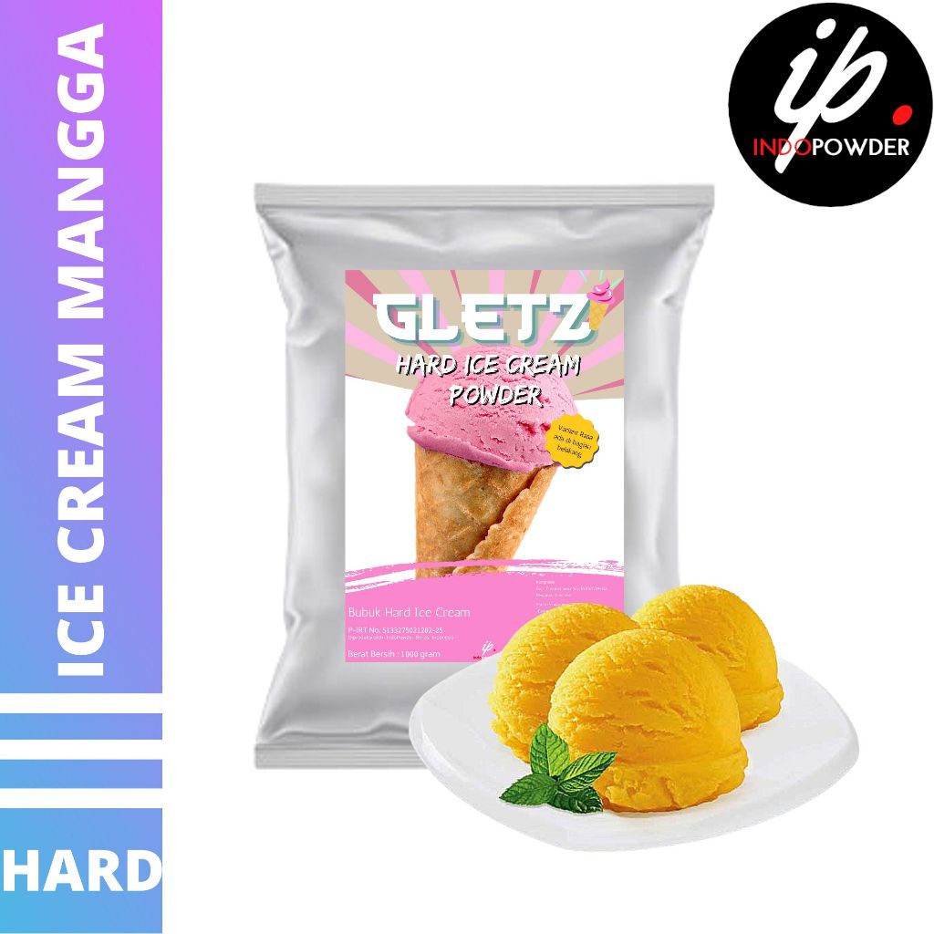 Mangga HARD ICE CREAM Powder 1Kg - Bubuk Ice Cream Mangga 1Kg - Bubuk Es Krim - Bubuk ES CREAM