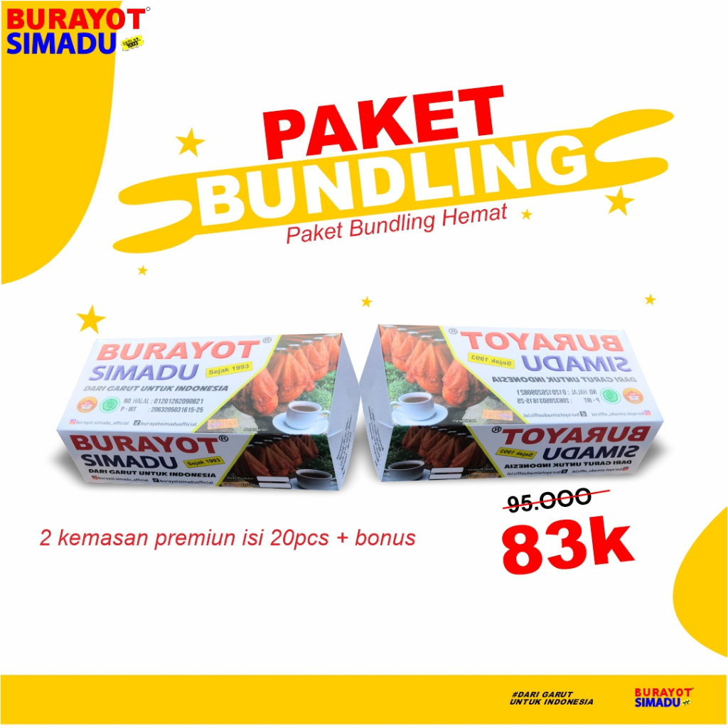 

Paket Hemat Isi 40 Burayot - Burayot Simadu - Simadu Burayot - Burayot simadu garut- burayot mix
