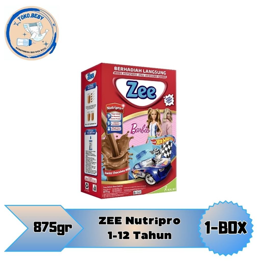 

[ FREE HOTWEELS atau BARBIE ] Zee Box Coklat/Vanila 875gr/toko.beby