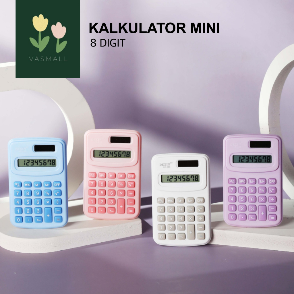 

VASMALL- KALKULATOR KECIL 8 DIGIT | CALCULATOR MINI POCKET PASTEL | KALTULATOR SAKU