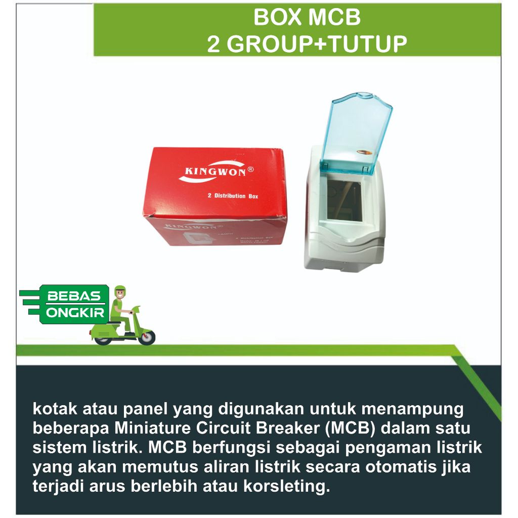 BOX MCB 2 GRUP PLUS TUTUP/BOX MCB TUTUP/PANEL MCB