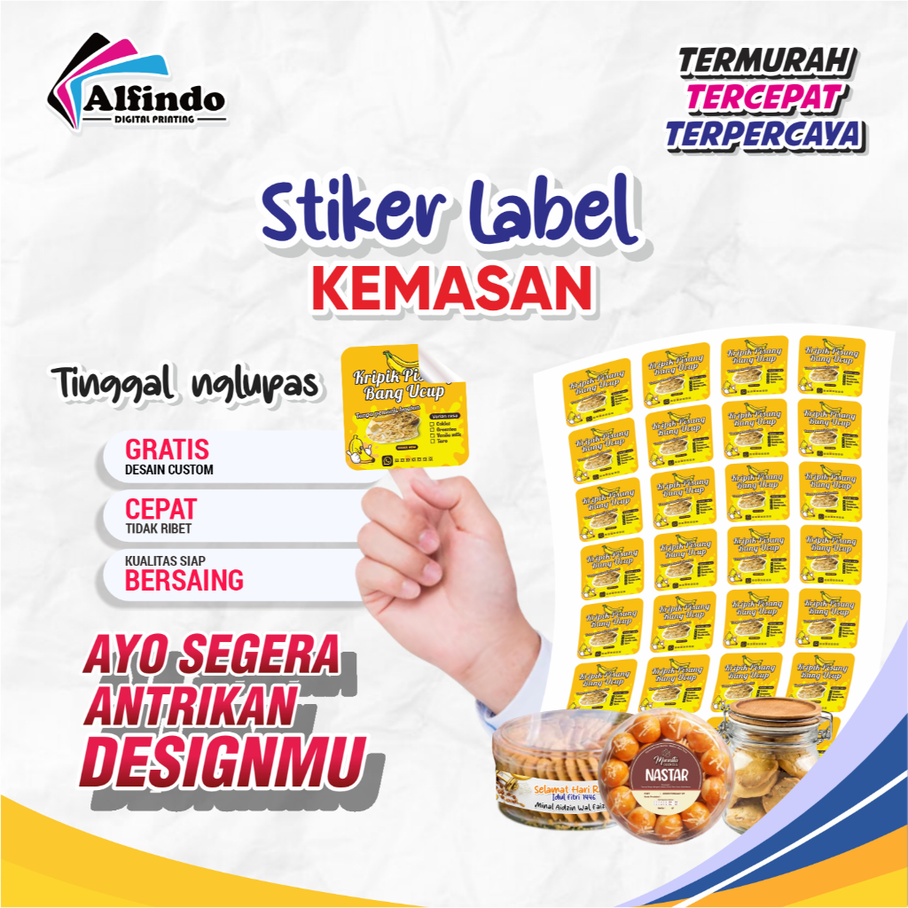 

STICKER LABEL KUE LEBARAN CUSTOM // STICKER LABEL KUE PAKET 100 PCS // STICKER KEMASAN // STICKER LABEL CUSTOM // STICKER LEBARAN // ALFINDODIGITALPRINTING