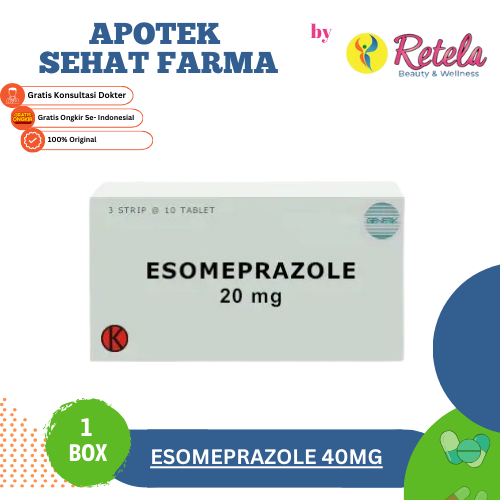 ESOMEPRAZOLE 40 MG 1 STRIP ISI 10 TABLET [STD]