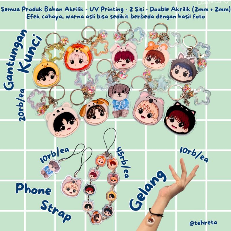 Gantungan Kunci, Phone Strap, Gelang Akrilik XODIAC