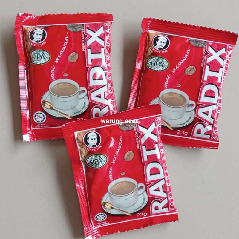 

ECERAN - ORIGINAL RADIX HPA MERAH PREMIX COFFEE / KOPI PRACAMPUR (1 SACHET)