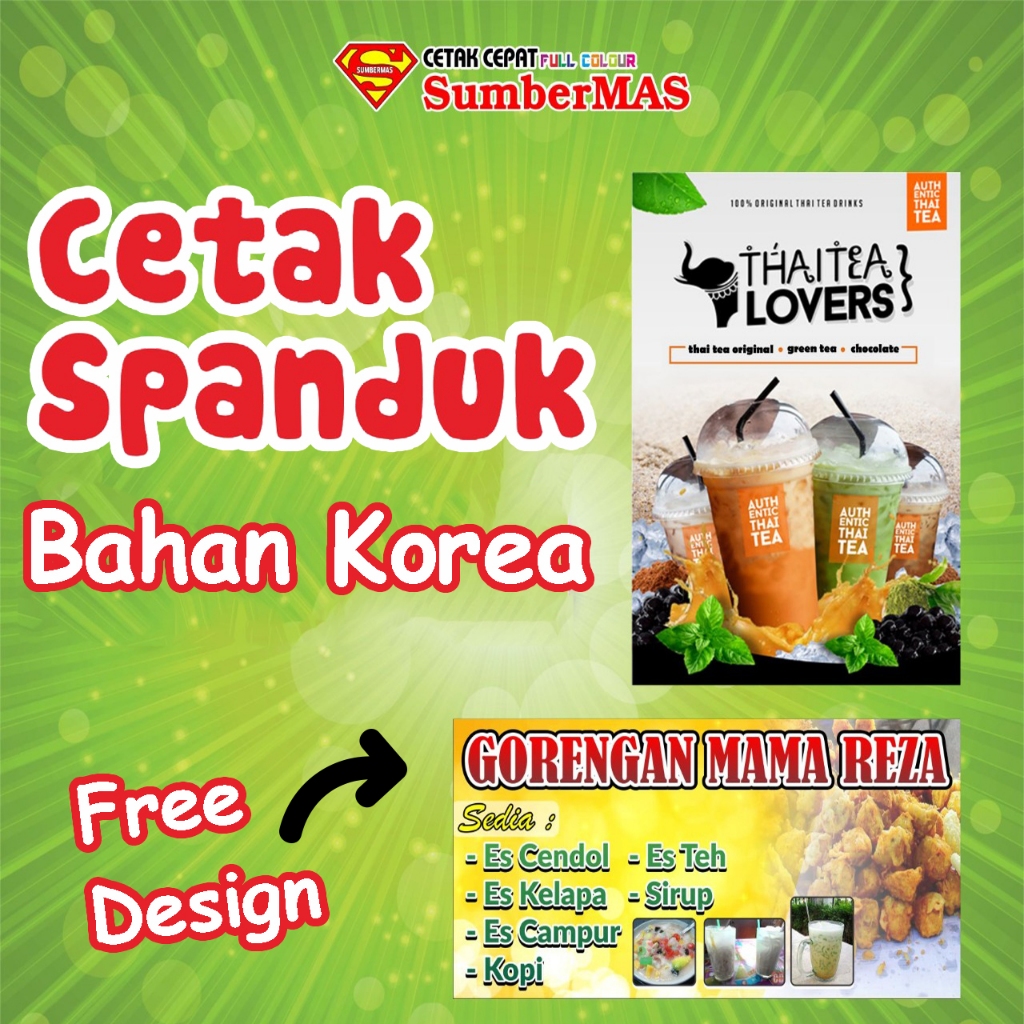 Cetak Spanduk / Banner Bahan Korea Free Desain