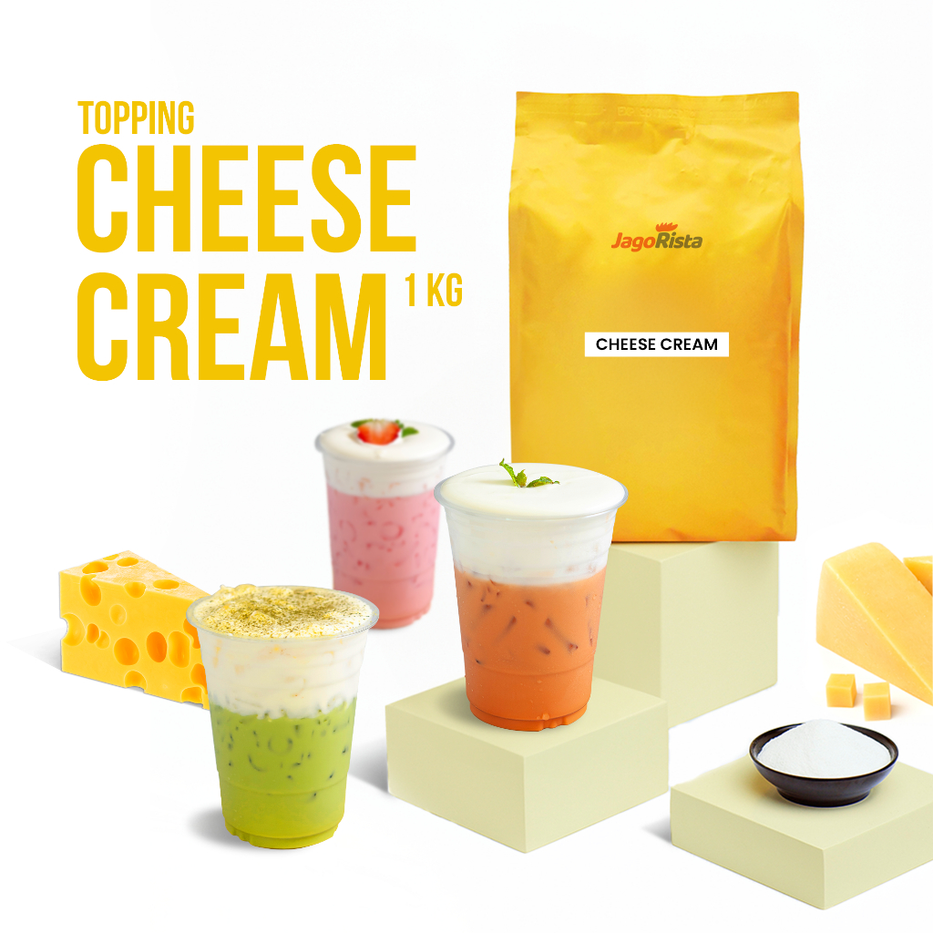 

Jagorista Cheese Cream Powder 1 KG Topping Minuman Kualitas Premium GOLD