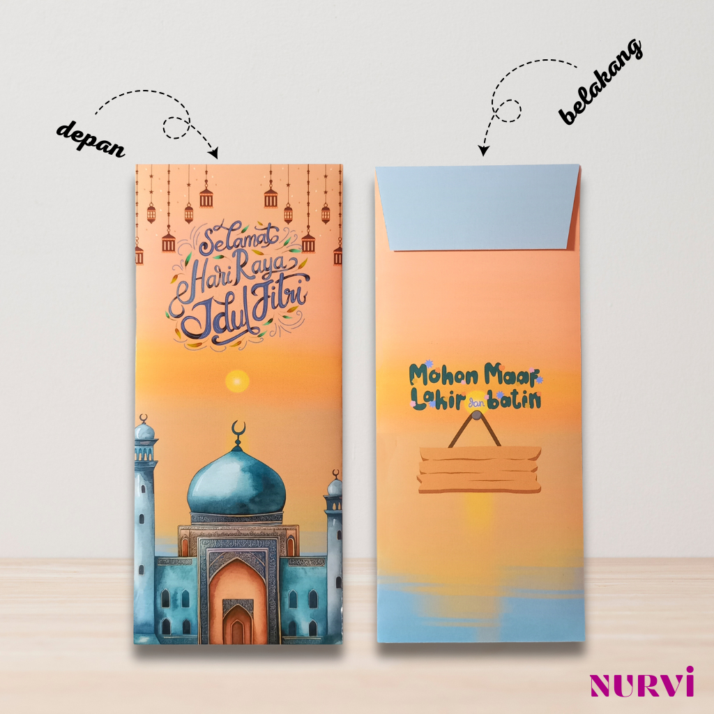 

(isi 10) Amplop Lebaran Idul Fitri 2025 Free Custom Nama Teks Desain Masjid Part 2 Unik dan Lucu, Gratis Perekat, 1 Pack isi 10 pcs