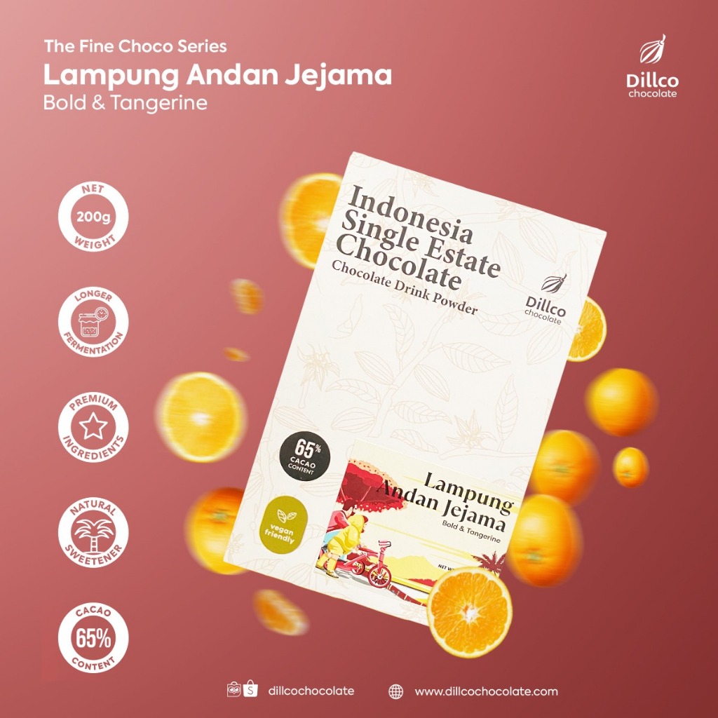 

Dillco Chocolate LAMPUNG ANDAN JEJAMA Fine Choco Series 200gr