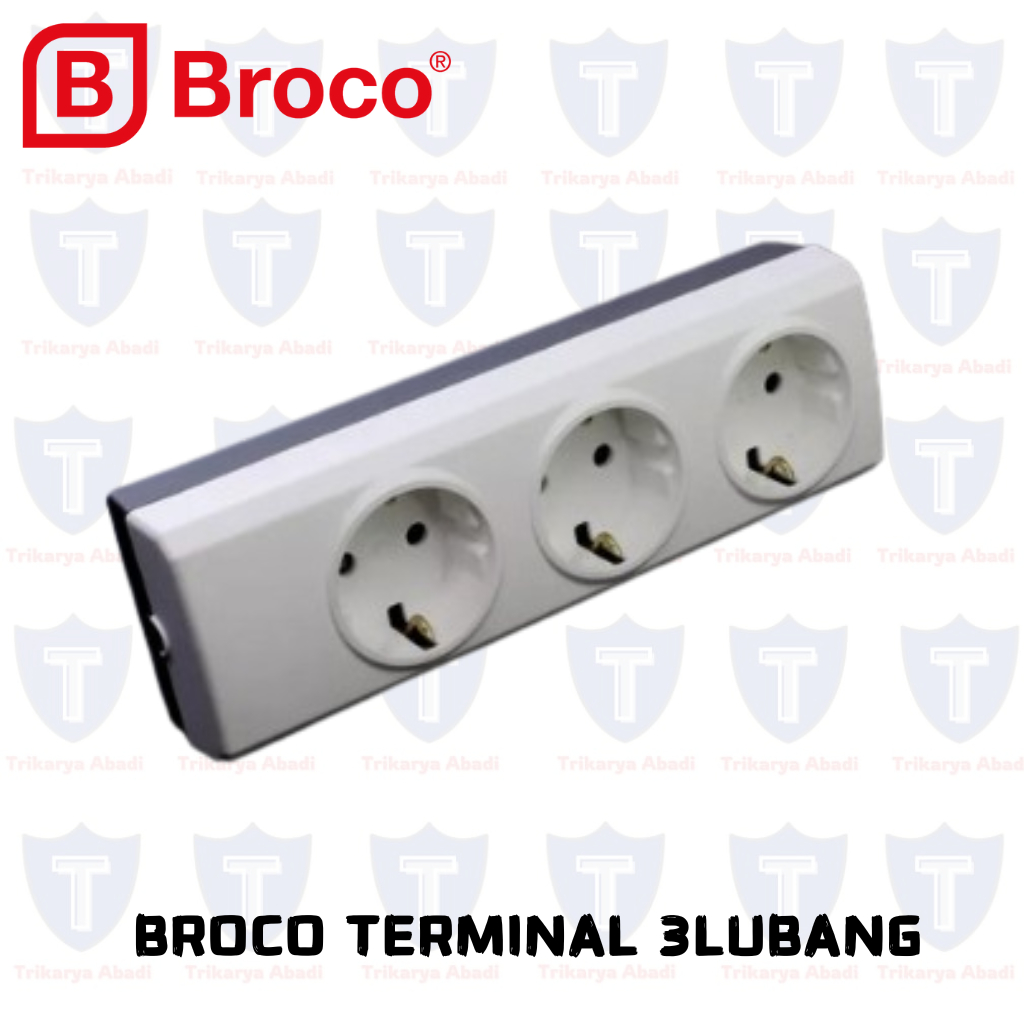COLOKAN TERMINAL 3 LUBANG MERK BROCO 15330 ORIGINAL NCP