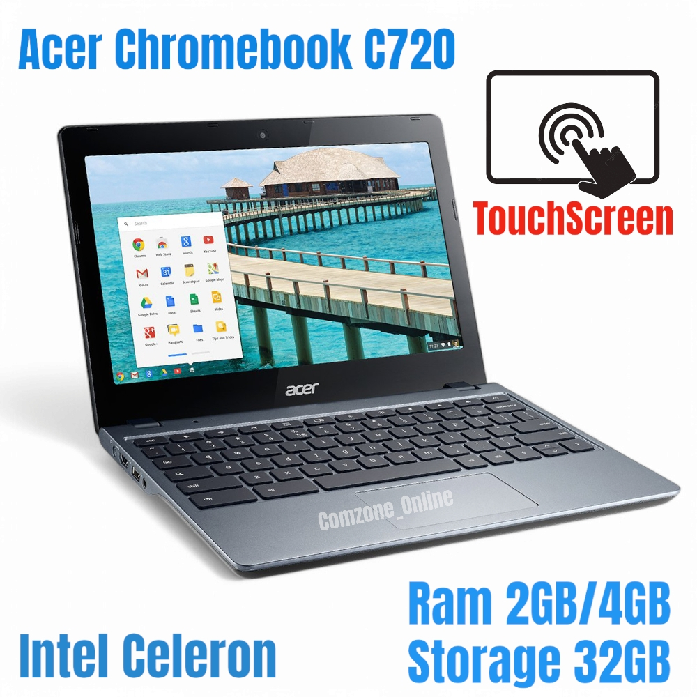 Laptop Acer Chromebook C720 Celeron Ram 4GB 16GB 32GB Touchscreen nbcac2