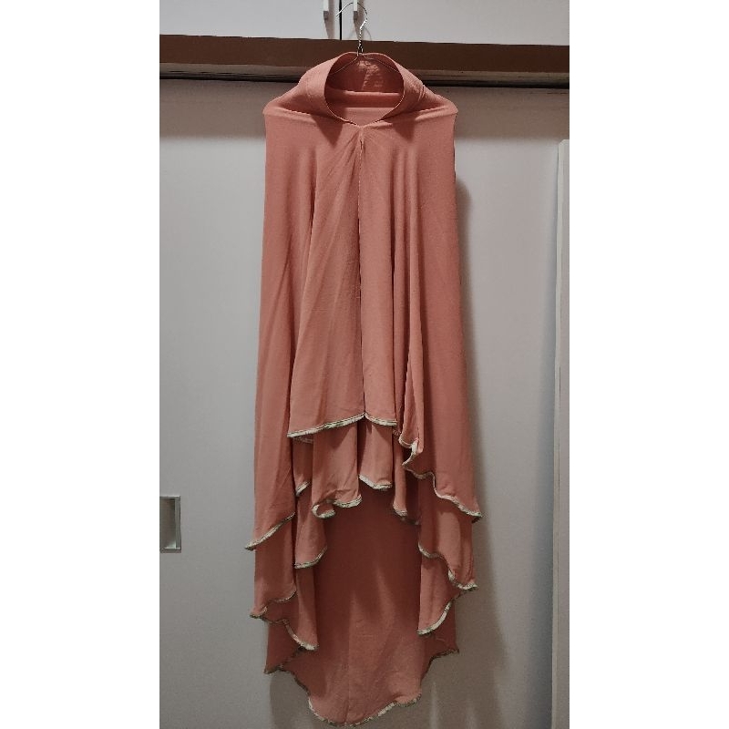 Khimar sisesa ori PL peach