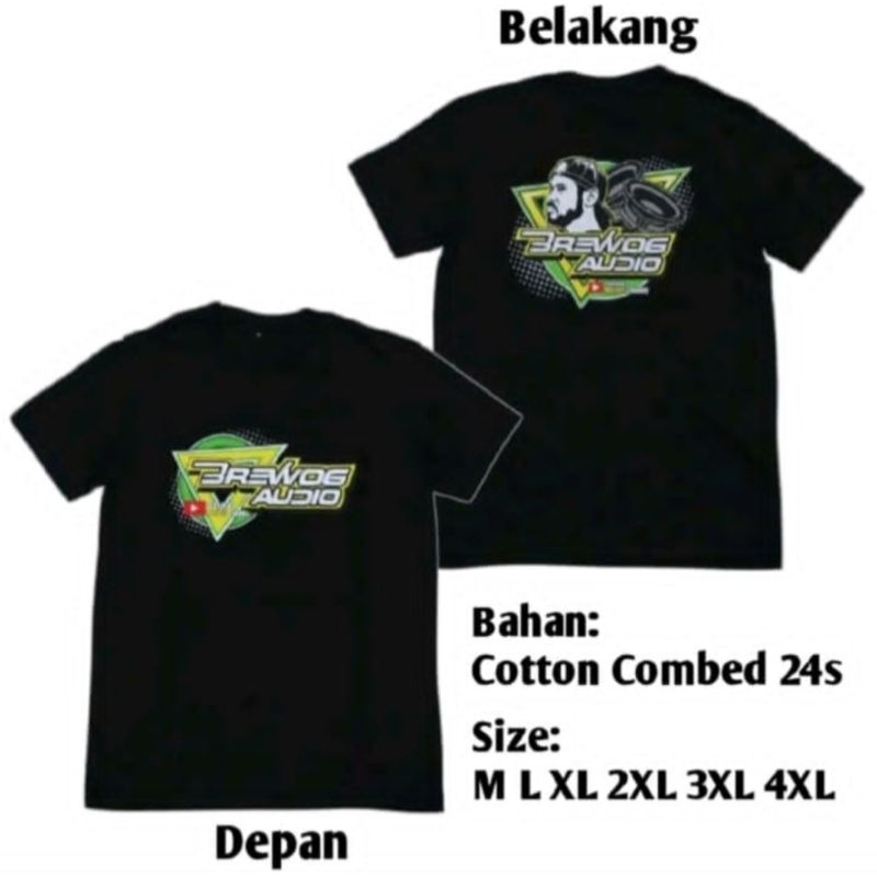 KAOS PRIA DISTRO ORIGINAL 100% II BREWOG AUDIO// KAOS PRIA KEKINIAN