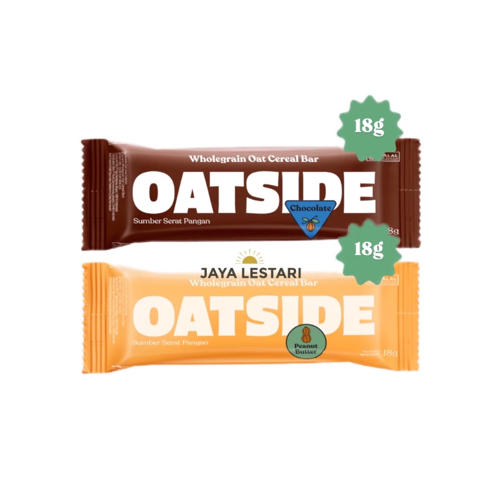 

Oatside Wholegrain Oat Cereal Bar (18g) (2 Varian Rasa)