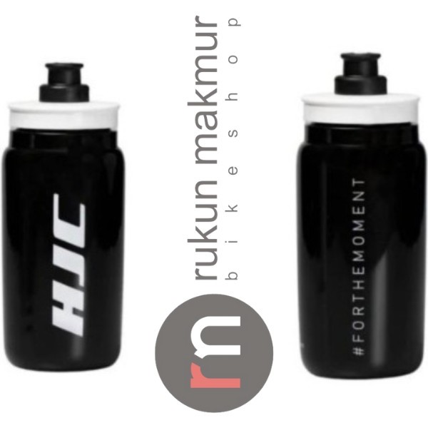 HJC Cycling Water Bottle 500ml / 550cc Original HJC Black / Odorless Soft Light And Resistant - Bido