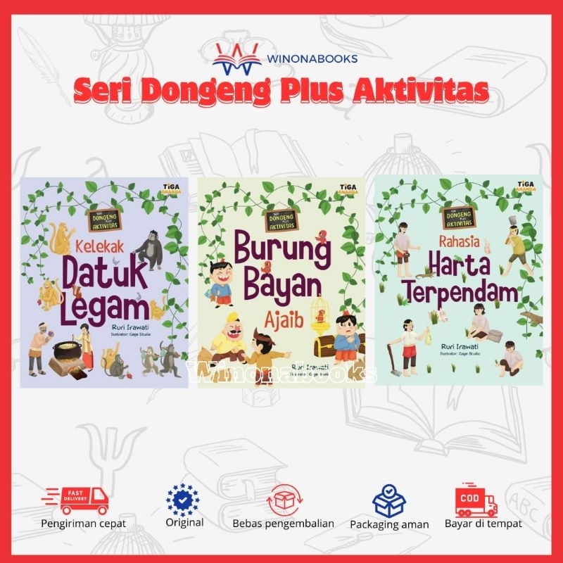 Buku Cerita Anak Seri Dongeng Plus Aktivitas - Buku Anak dongeng asli Indonesia
