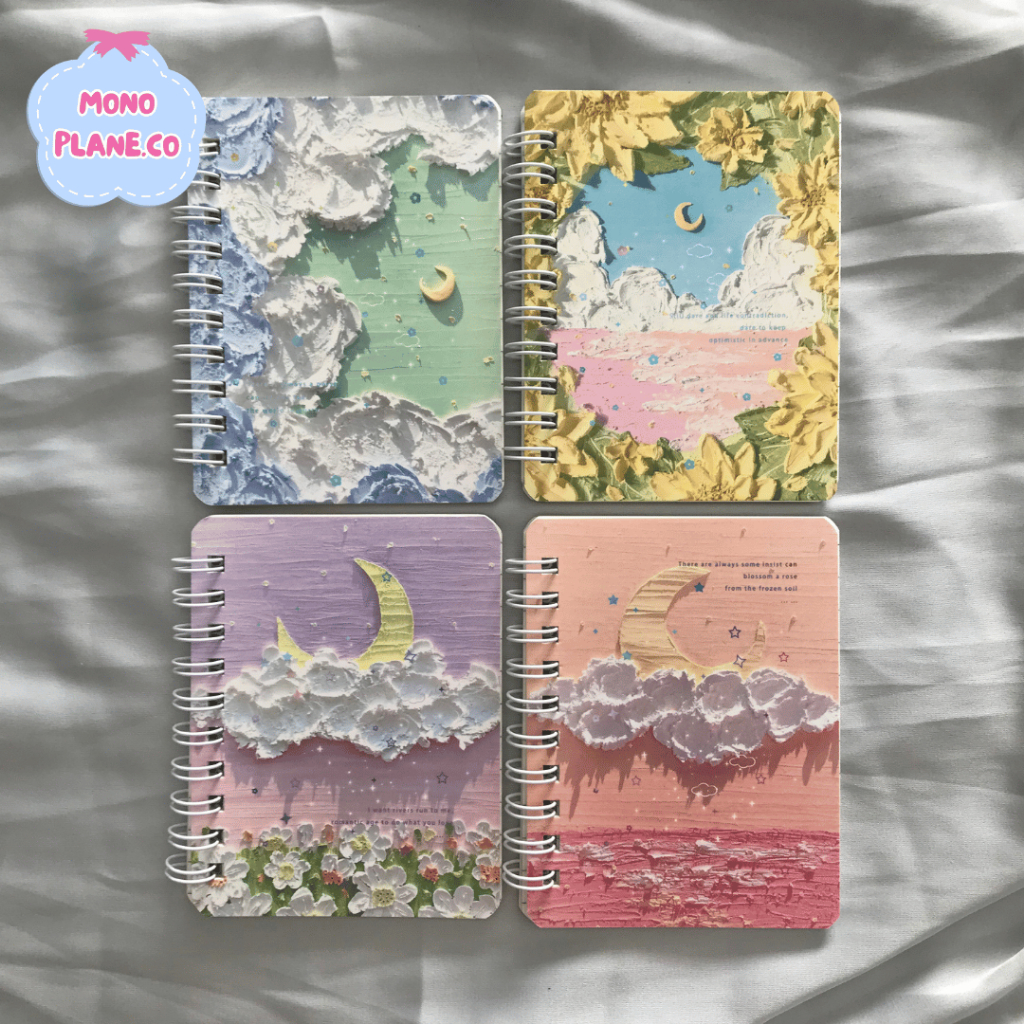 

[monoplane ready] notebook notes kecil mini scenery aesthetic journal bergaris ruled