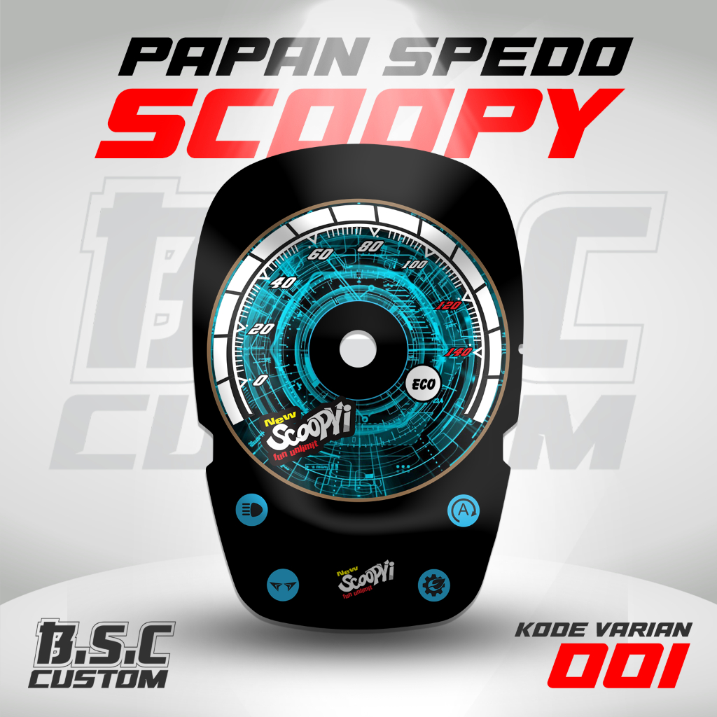 PAPAN SPEDO PAPAN SPEEDOMETER PANEL SPEDO HONDA SCOOPY ESP SCOOPY DONUT (BISA CUSTOM)