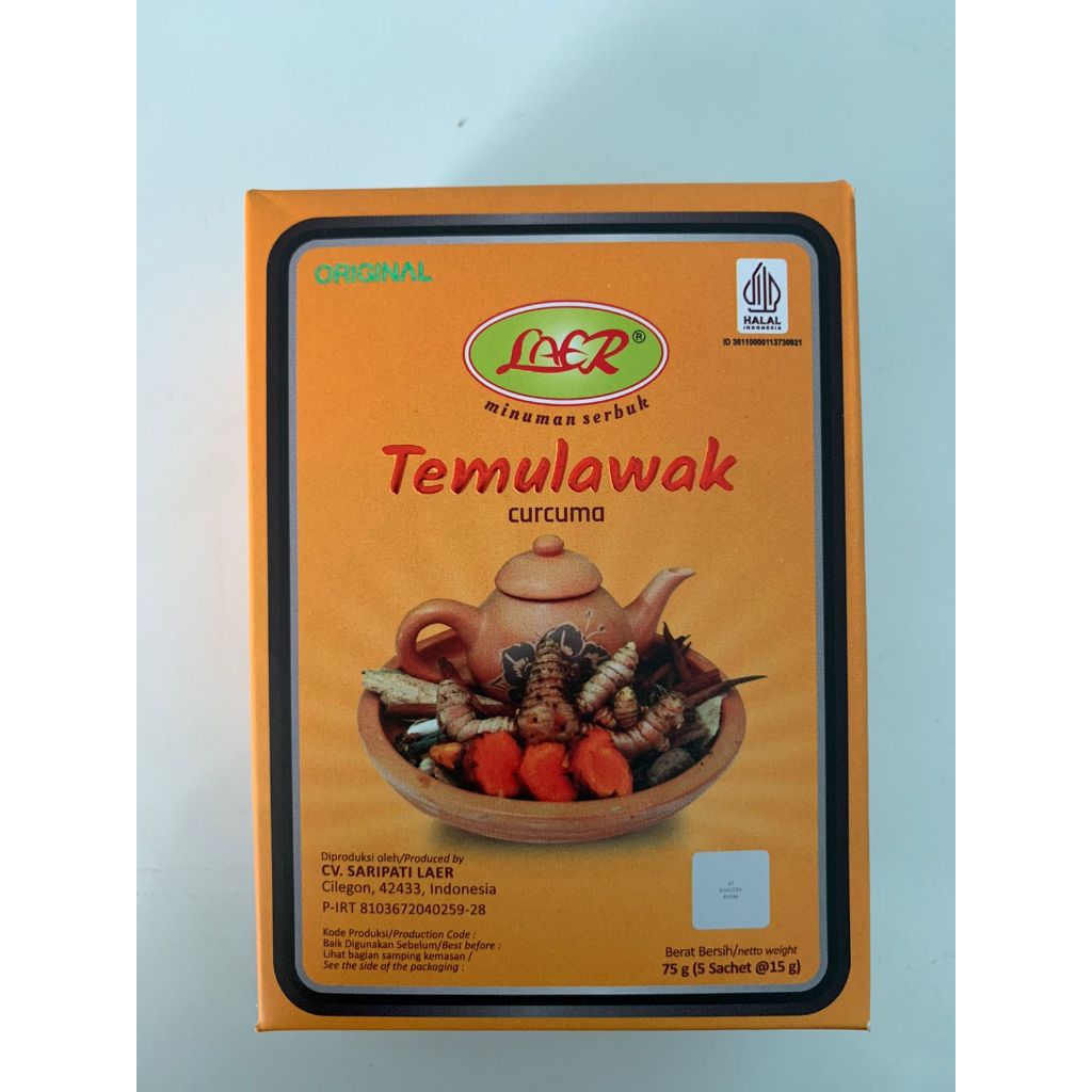 

Temulawak Saripati LAER Minuman Serbuk Curcuma