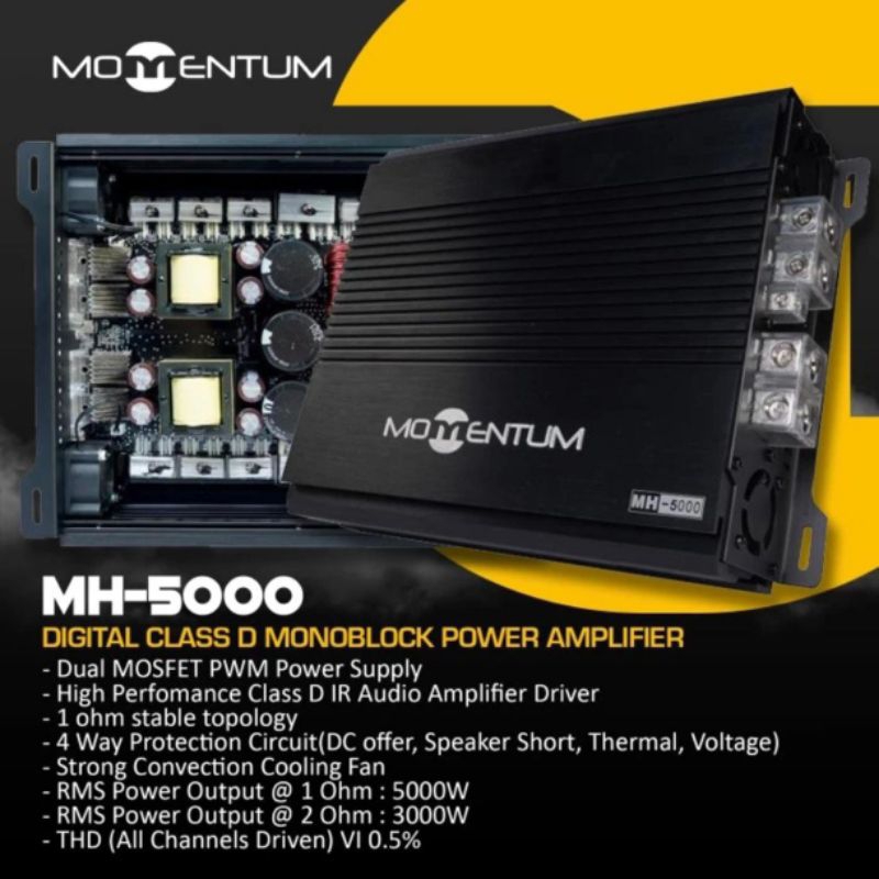 Monoblock Momentum MH 5000 - Digital Class D Monoblock
