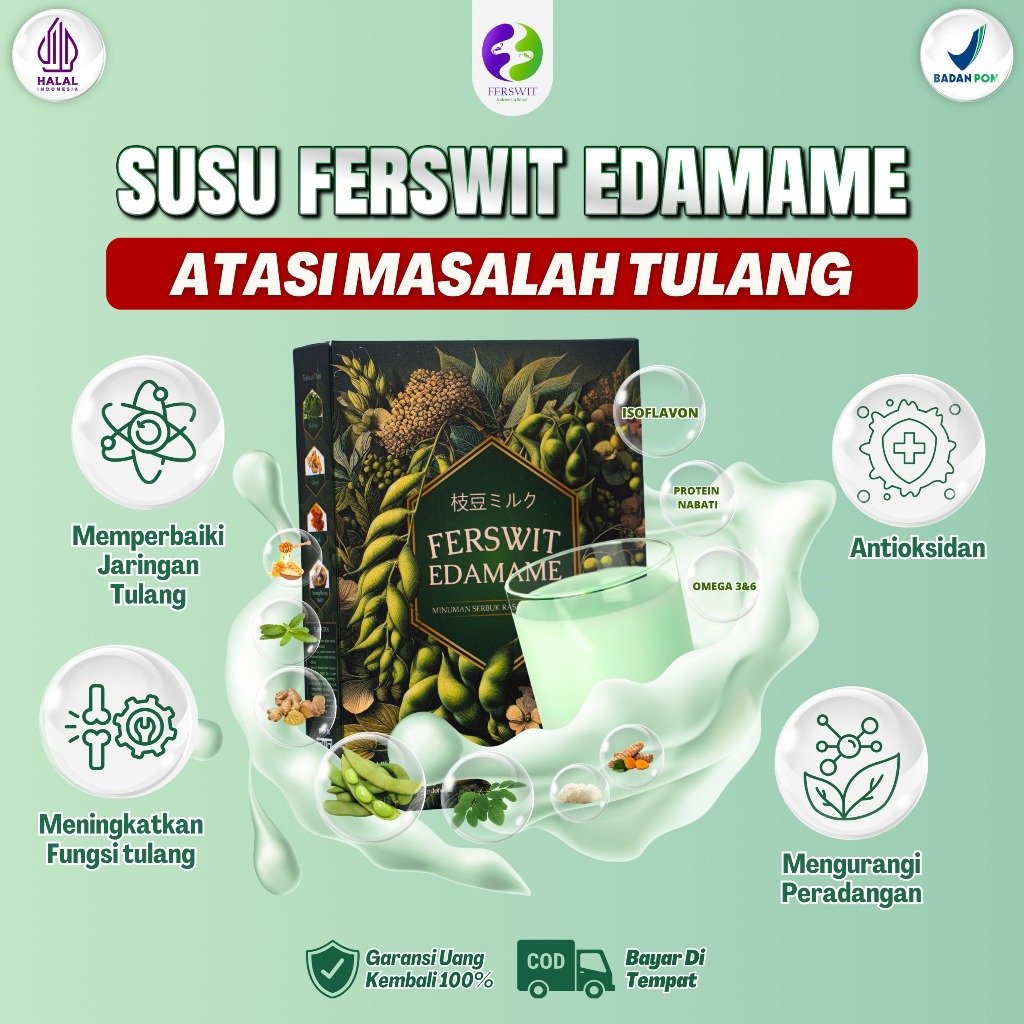 

Ferswit Susu Bubuk Edamame Jepang Spesialisasi Tulang & Sendi
