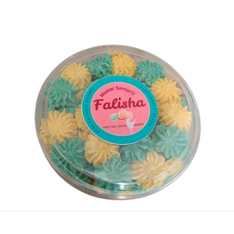 

Kuker falisha kue kering mawar 2 rasa kemasan toples berat kurleb 305gr