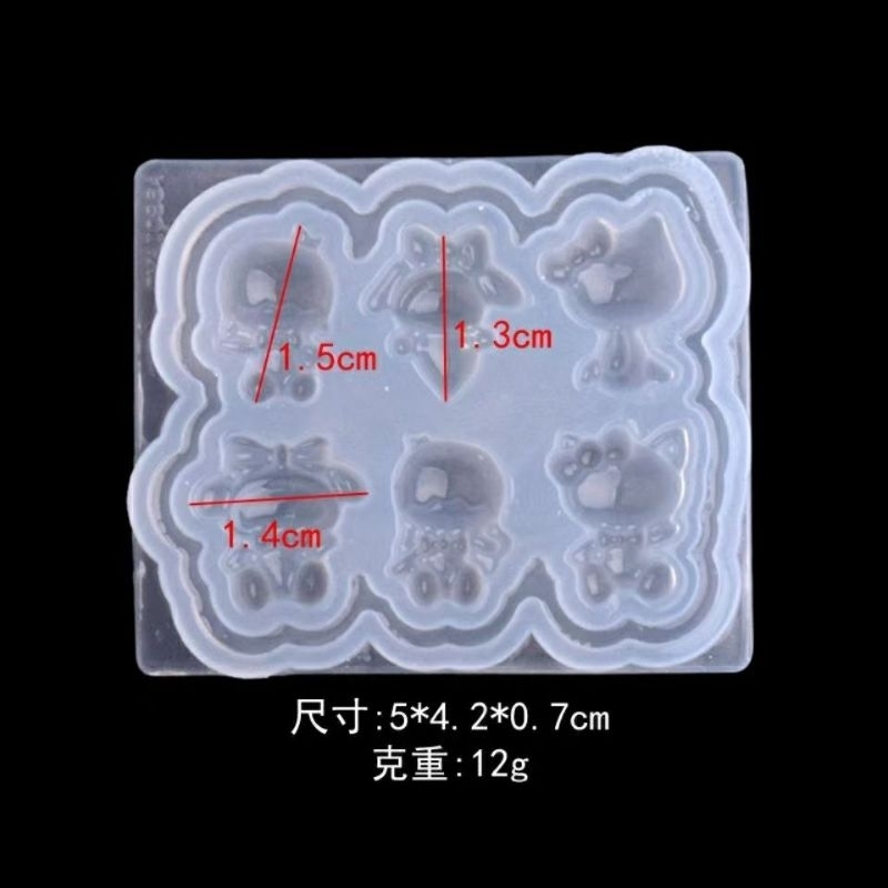 silikon mold hello kitty 3D 5D sea silicon mold nail art dekorasi kuku DIY manicure Cetakan kuku cet