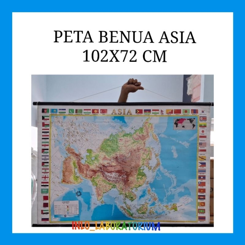 

Peta Benua Asia 102x72 cm