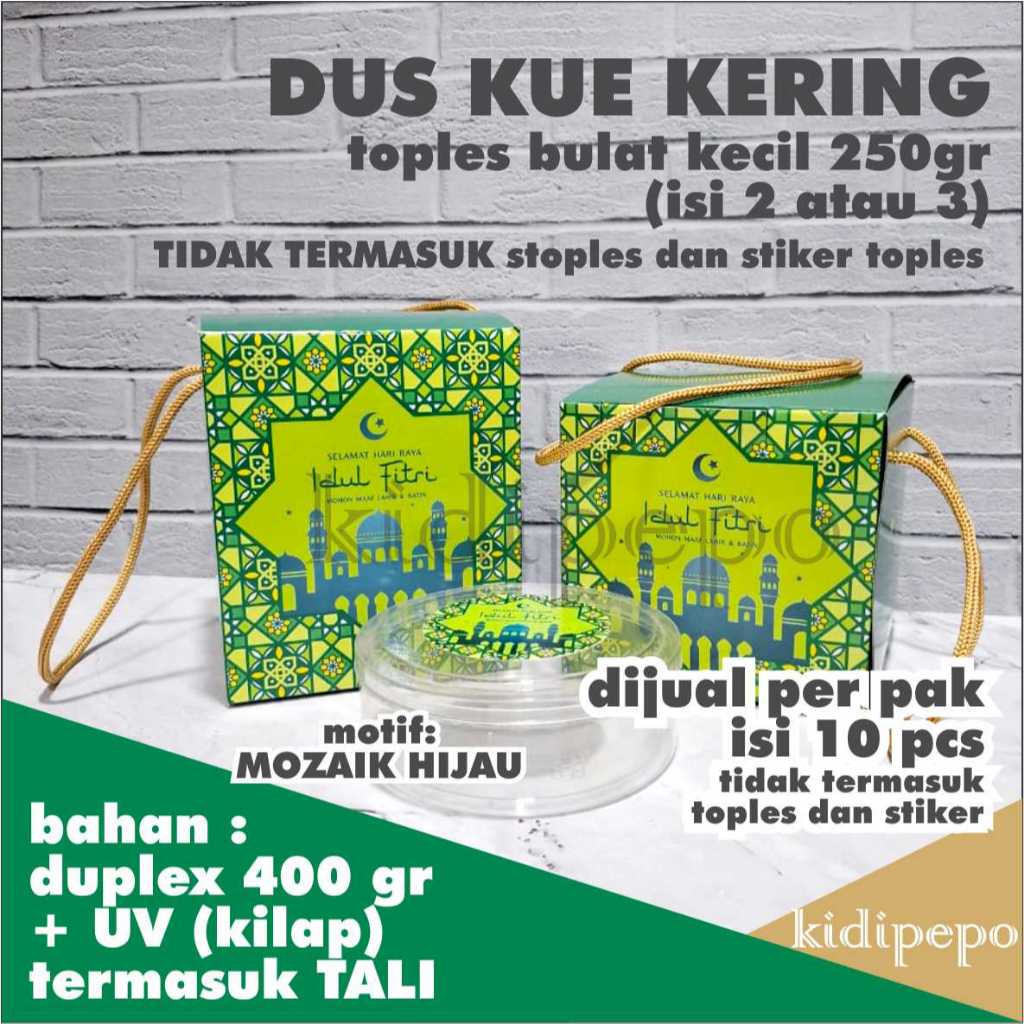

DUS JINJING KUE KERING STOPLES 250 gr IDUL FITRI LEBARAN (ISI 10)