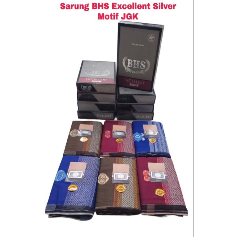 Sarung BHS Excellent Silver Motif JGK JSK Original