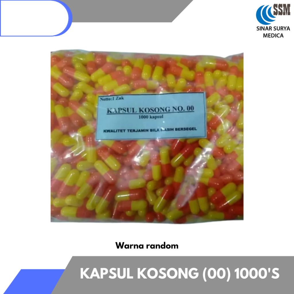 KAPSUL KOSONG (00) 1000'S Kapsul kosong / cangkang obat kosong / cangkang obat
