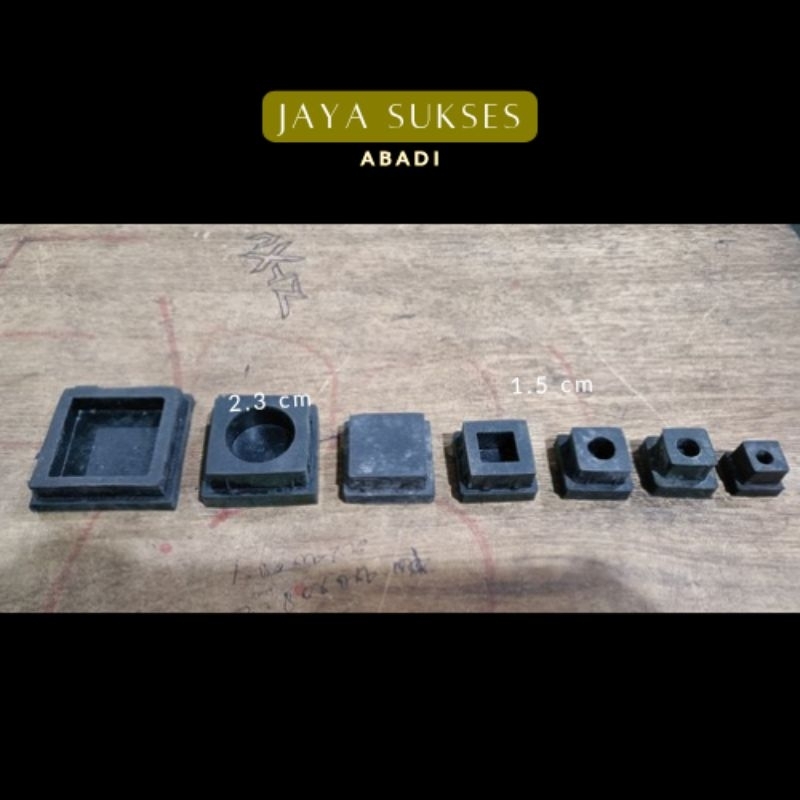 karet kaki tutup pipa kotak/ alas kursi meja berbagai ukuran