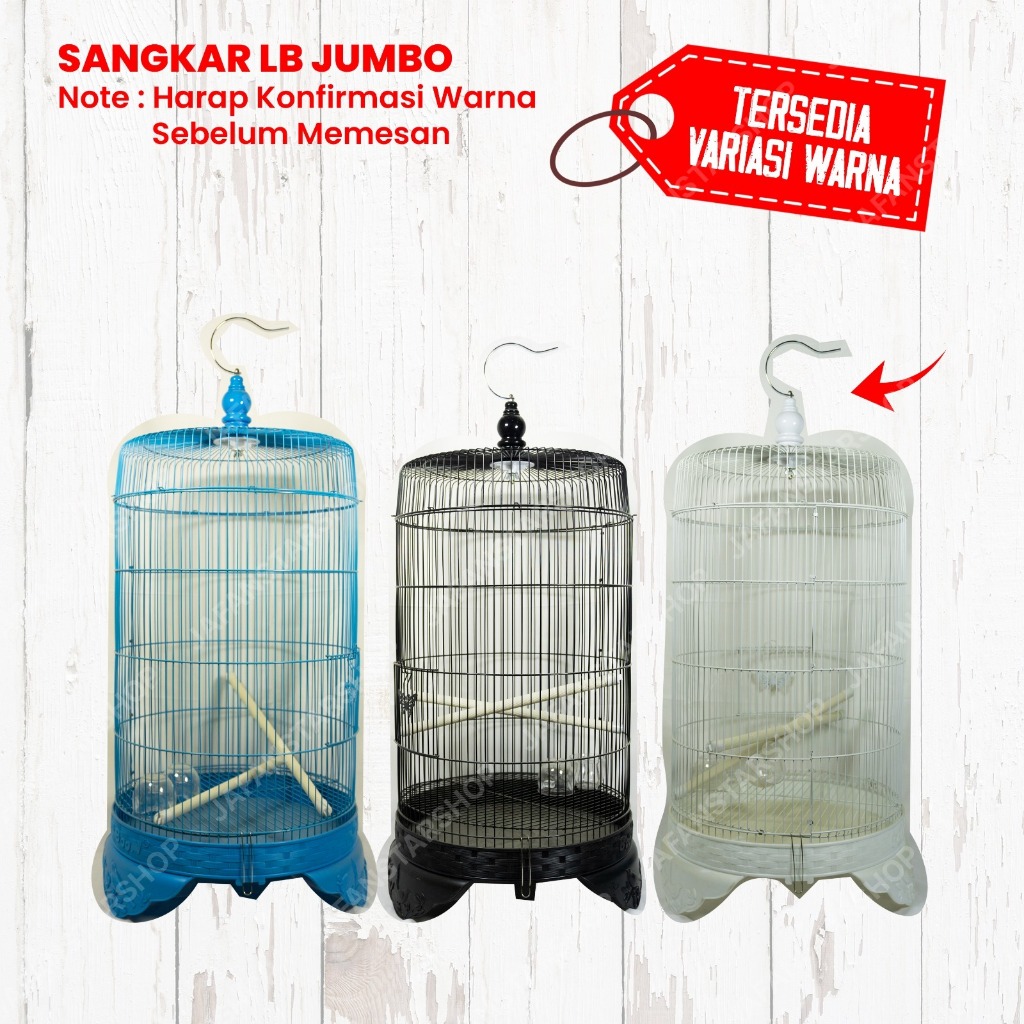 KANDANG SANGKAR JUMBO LOVEBIRD KENARI DIAMETER 40CM + BONUS KARPET