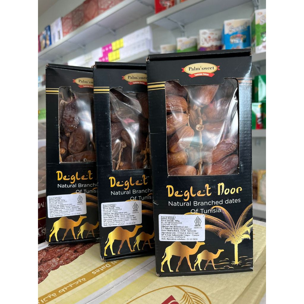 

Kurma Palm'sweet Deglet Noor Tunisia Tangkai 500gr Premium Dates High Quality