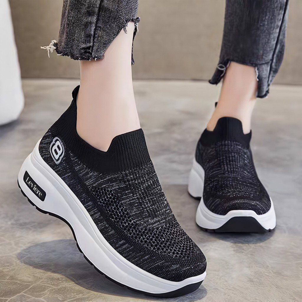 LYT FREE BOX Sepatu Rajut Sepatu Sport Wanita LV0506