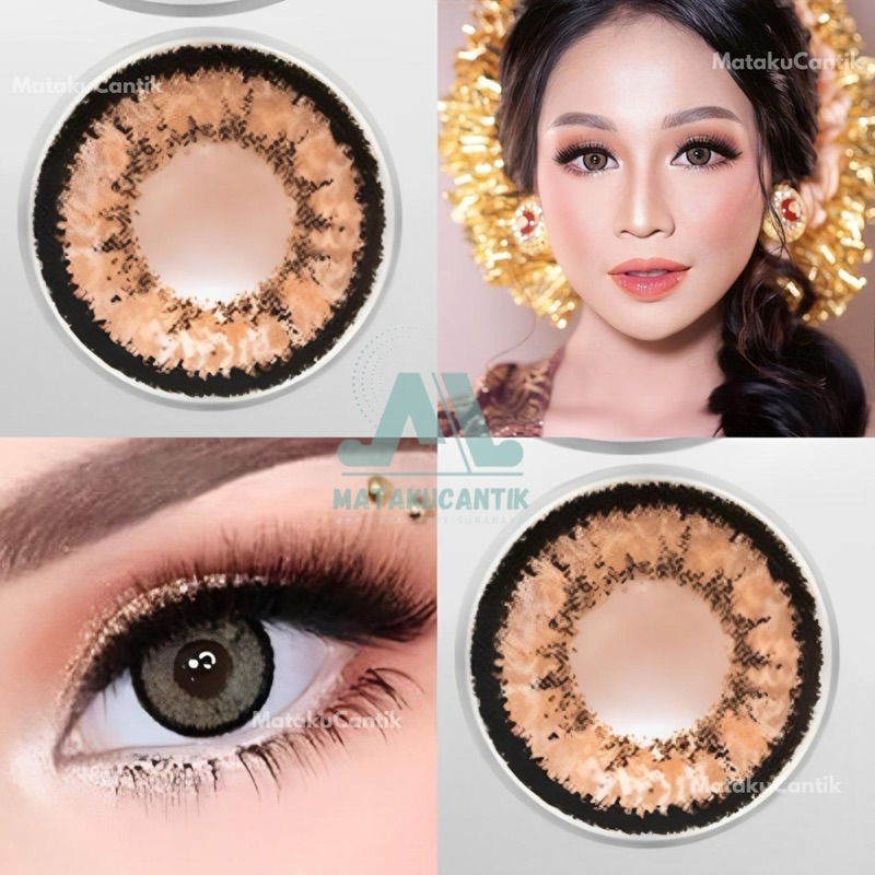 Softlens Wedding Maki Brown Premium Quality Diameter 14,5 mm Big Eyes | Softlens Hangout | Softlens 