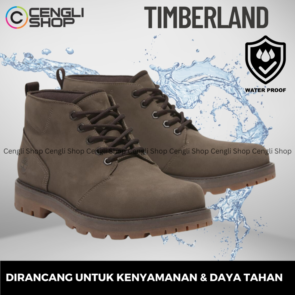 TIMBERLAND SEPATU BOOT PRIA LOW BOOTS PENDEK ORIGINAL KULIT ASLI ORI BRANDED TM13