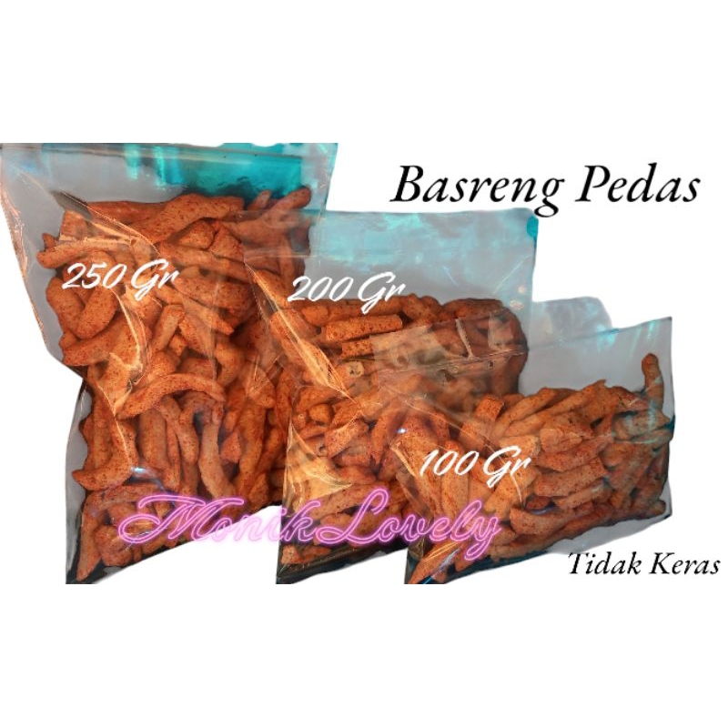 

Basreng/baso goreng PEDAS daun jeruk gurih dan empuk