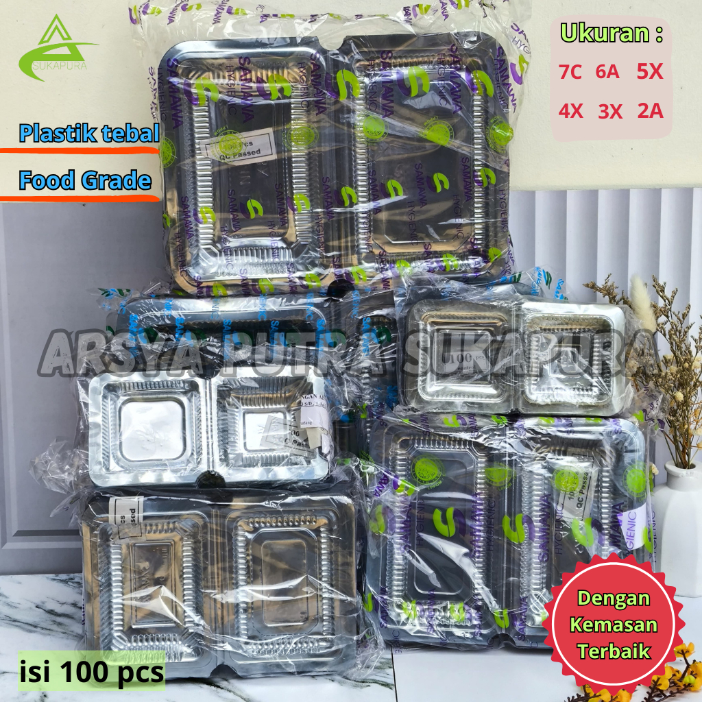 {ISI 100 PCS/PACK KECUALI UKURAN 2A ISI 50PCS/PACK}MIKA PLASTIK WADAH MAKANAN / MIKA KUE 7C,6A,5X,4X
