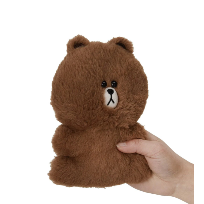 Line Friends Hug Brown Plush Pouch